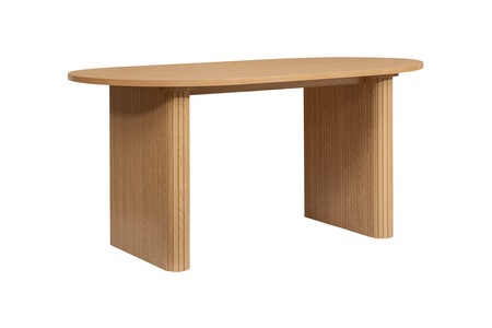 AXEDINOAK Oval Fluted Dining Table Oak