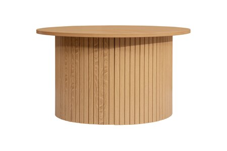 AXECTOAK Round Fluted Coffee Table Oak