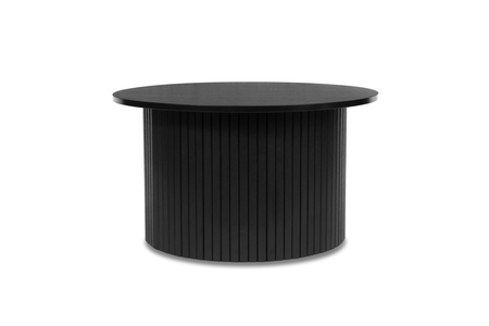AXECTBLK Round Fluted Coffee Table Black