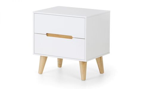 ALI201 2 Drawer Bedside White