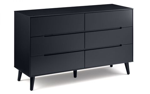ALI214 6 Drawer Wide Chest - Anthracite