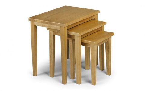 CLE001 Nest Of Tables - Natural Oak Finish