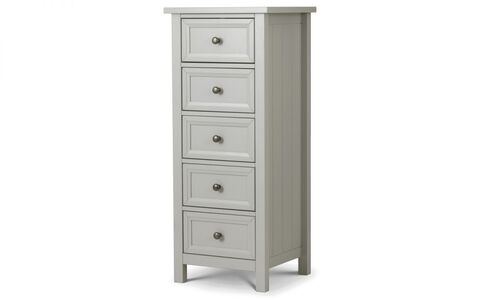 MAI004 5 Drawer Tall Chest - Dove Grey