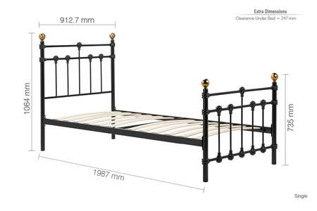 Single Bed Black