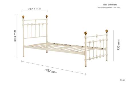 Single Bed Cream
