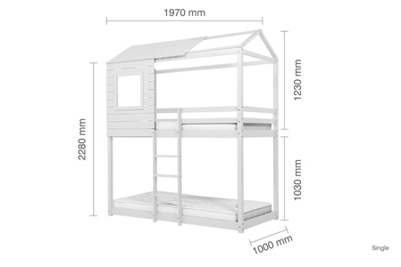 ADVBBWHT Bunk Bed White
