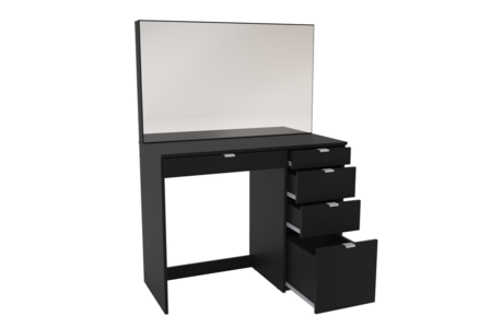 AVA5DTMBLK 5 Drawer Dressing Table Blac