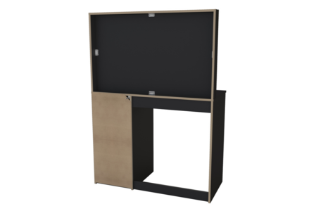 AVA5DTMBLK 5 Drawer Dressing Table Blac