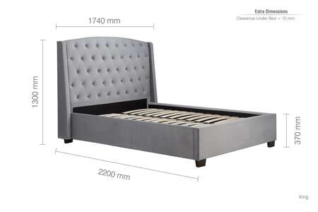 BALB5GRV King Bed Grey