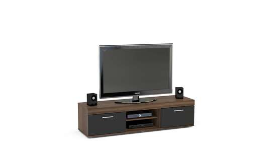EDGTVUWBK TV Unit Walnut & Black