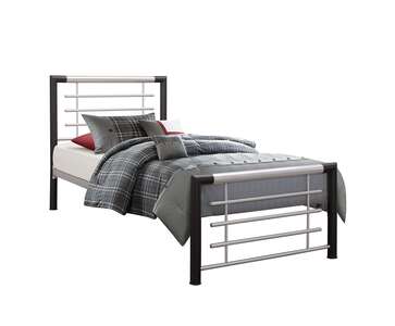 FARB3 Single Bed Silver & Black