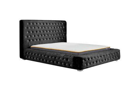 GRAB46BCV Double Bed Black Crushed Velvet