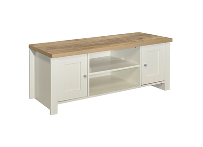 HIGLTVCRO Large TV Unit Cream & Oak