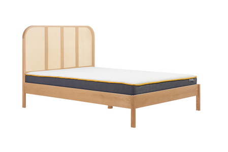 MARRB5OAK King Rattan Bed Oak