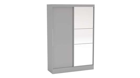 LYN2SRMGRY 2 Door Sliding Wardrobe With Mirror Grey