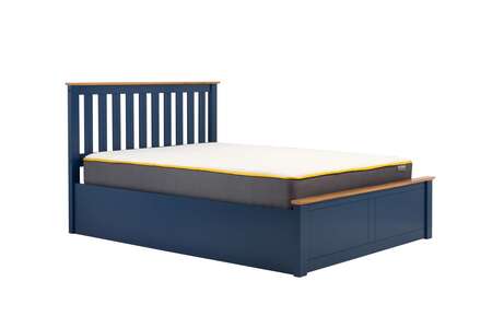 PHOTB46NAVV4 Double Ottoman Bed Navy Blue