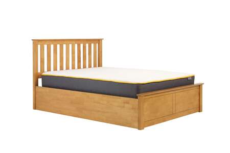 PHOTB4OAKV4 Small Double Ottoman Bed Oak