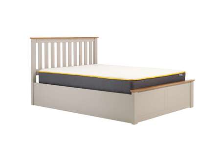 PHOTB4PEGV4 Small Double Ottoman Bed Pearl Grey