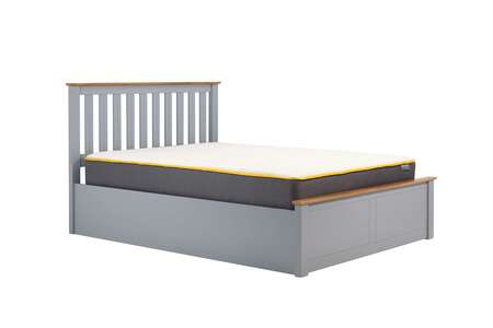 PHOTB4STGV4 Small Double Ottoman Bed Stone Grey