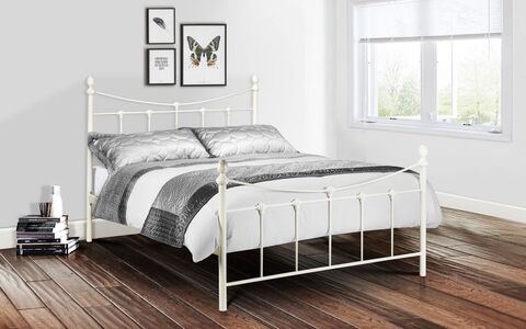 REB004 Bed 90Cm Stone White