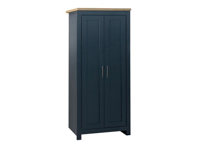 HIG2WNOK 2 Door Wardrobe Navy Blue & Oak