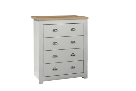 HIG4CHGOK 4 Drawer Chest Grey & Oak