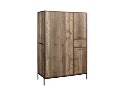 URBWD4RUSV2 4 Door Wardrobe Rustic