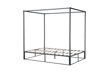 FARFPB4BLK Small Double Metal 4 Poster Bed