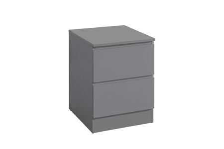 OSL2DBSGRY 2 Drawer Bedside
