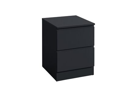 OSL2DBSBLK 2 Drawer Bedside