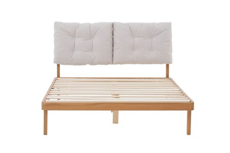 ANDEB46OAK Double Bed With Cushion