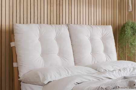 ANDEB46OAK Double Bed With Cushion