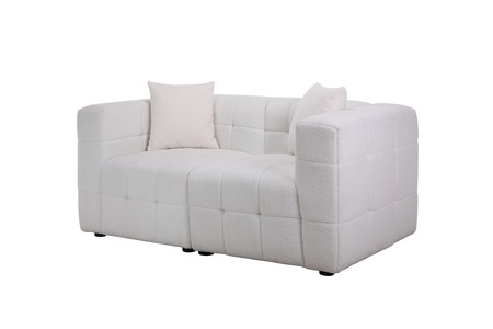 MIL2SWFSWHT 2 Seater Sofa With Footstool