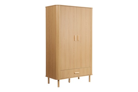 AXEWD21OAK 2 Door 1 Drawer Wardrobe
