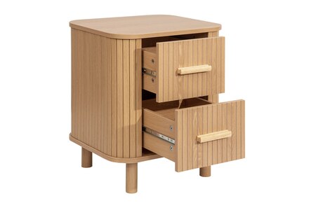 AXE2BOAK 2 Drawer Bedside