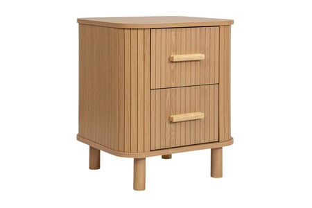 AXE2BOAK 2 Drawer Bedside