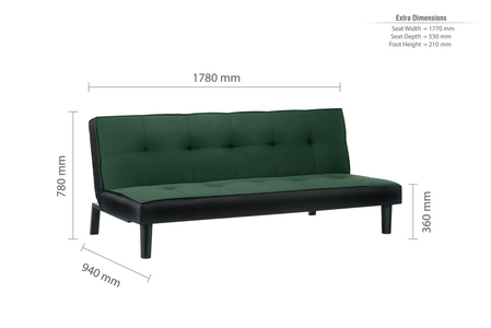 AURSBGRNV Sofa Bed Emerald