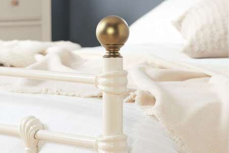 Small Double Bed Cream