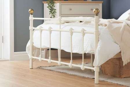 Small Double Bed Cream