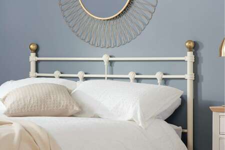 Small Double Bed Cream