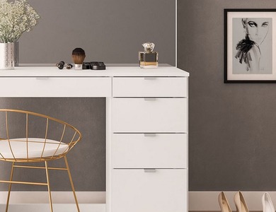 VA5DTMWHT 5 Drawer Dressing White