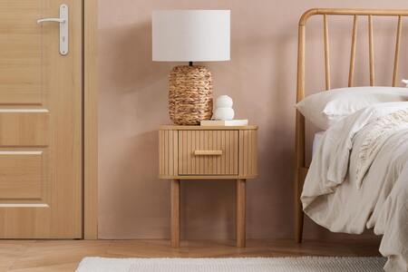 AXE1BOAK 1 Drawer Bedside