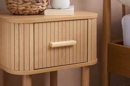 AXE1BOAK 1 Drawer Bedside