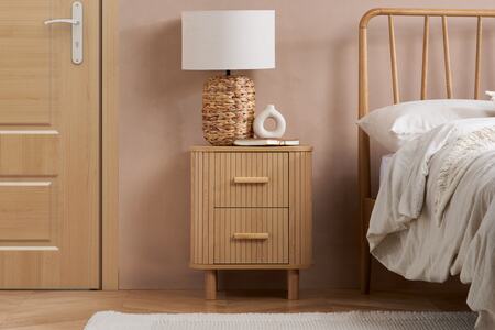 AXE2BOAK 2 Drawer Bedside