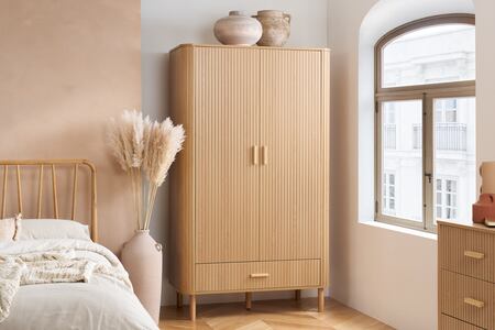 AXEWD21OAK 2 Door 1 Drawer Wardrobe