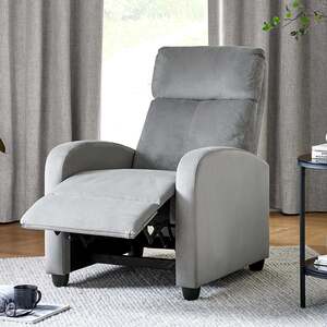 VIV301 Recliner Chair - Grey Chenille