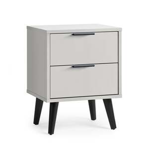 ALB001 2 Drawer Bedside - Soft Close - Silk Grey