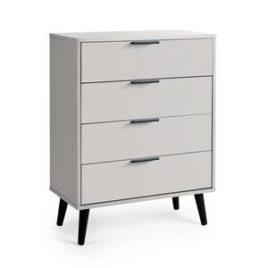 ALB002 4 Drawer Chest - Soft Close - Silk Grey