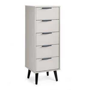 ALB003 5 Drawer Chest - Soft Close - Silk Grey