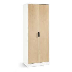 ALB024 2 Door Wardrobe - Soft Close - White/Oak